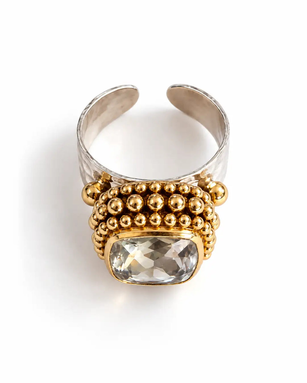RING SMOKY CRYSTAL